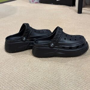 Black Platform Clogs
